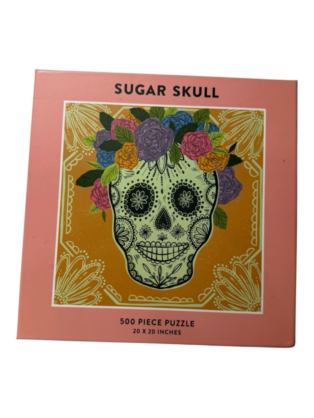 Galison Sugar Skull 500 Piece Puzzle NEW Floral Day of the Dead 20x20 Sealed